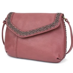 Braided Boho Crossbody - Berry