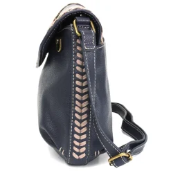 Braided Boho Crossbody - Navy