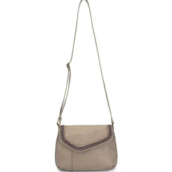 Braided Boho Crossbody - Warm Gray