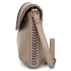 Braided Boho Crossbody - Warm Gray
