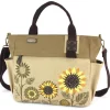 Canvas Print Pocket Tote - Sunflower
