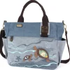 Canvas Print Pocket Tote - Turtles