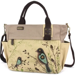 Canvas Print Pocket Tote - Bird
