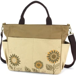 Canvas Print Pocket Tote - Sunflower