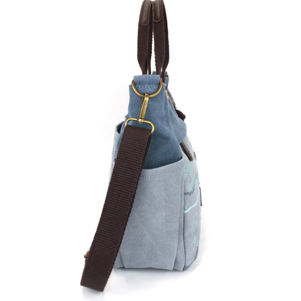 Canvas Print Pocket Tote - Turtles