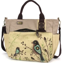 Canvas Print Pocket Tote - Bird