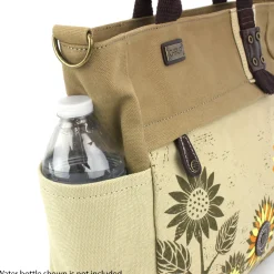 Canvas Print Pocket Tote - Sunflower