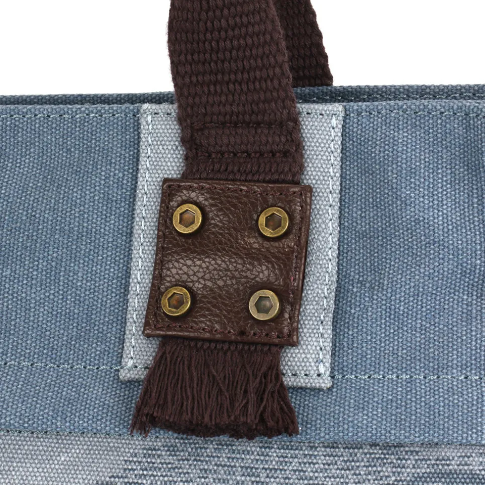 Canvas Print Pocket Tote - Turtles