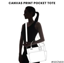 Canvas Print Pocket Tote - Bird