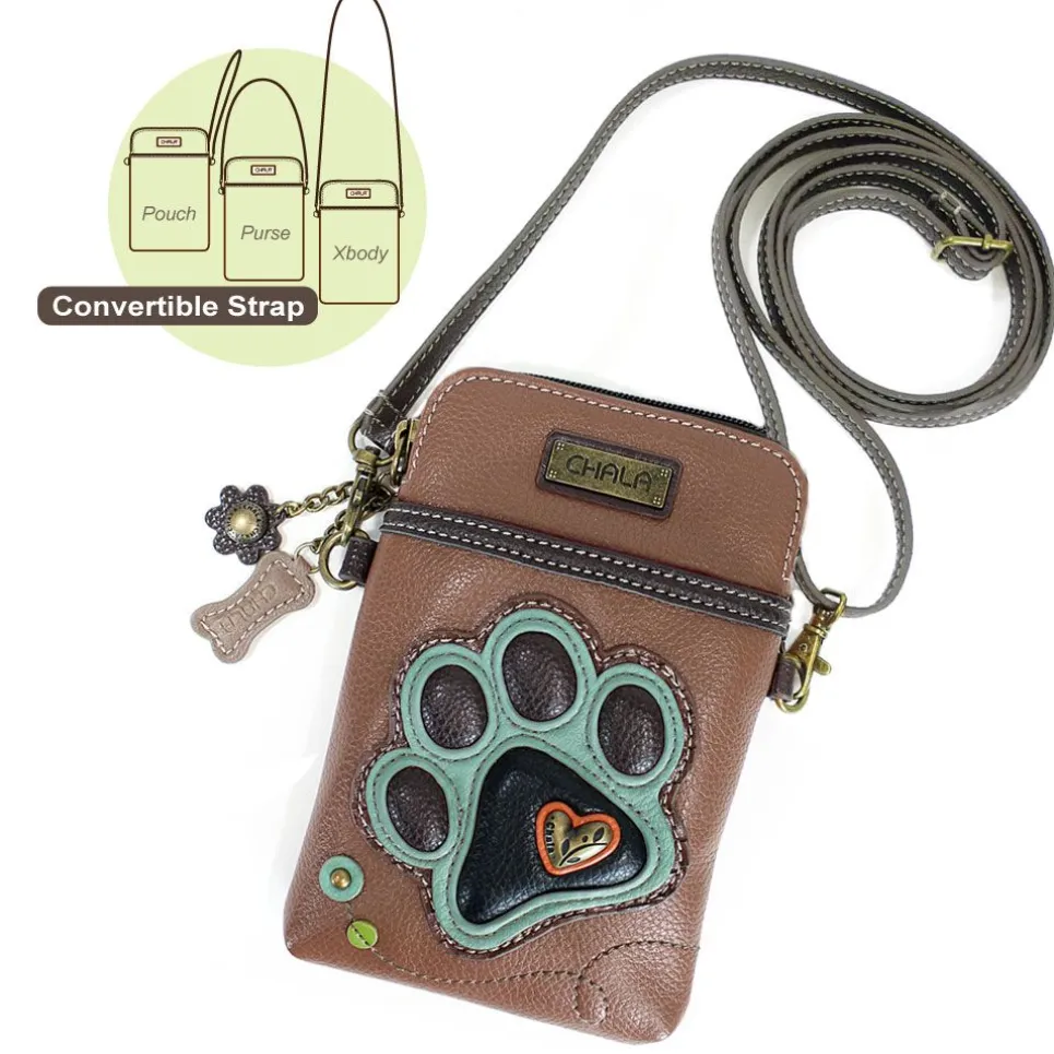 Cellphone Xbody - Teal Pawprint