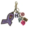 Charming Charms Keychain - Ribbon - lavender