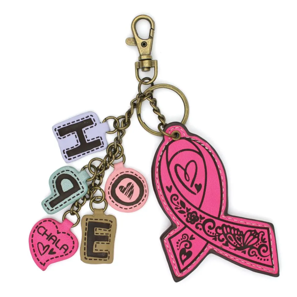 Charming Charms Keychain - Ribbon - pink