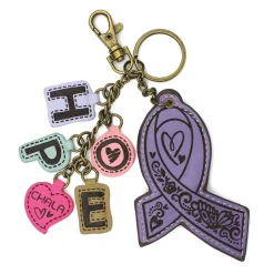 Charming Charms Keychain - Ribbon - lavender