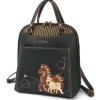 Convertible Backpack Purse - Horse Family