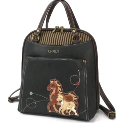 Convertible Backpack Purse - Horse Family