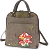 Convertible Backpack Purse - Mushrooms