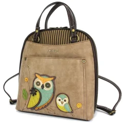 Convertible Backpack Purse - Owls
