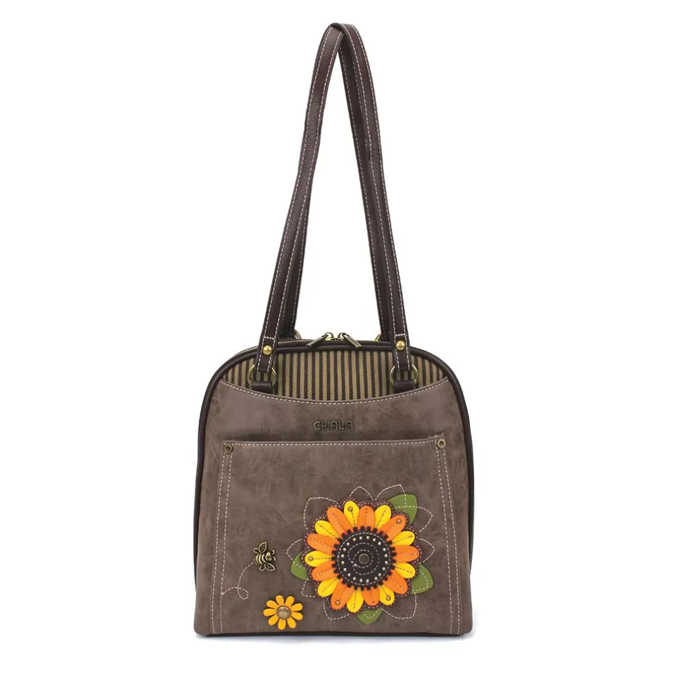 Convertible Backpack Purse - Sunflower