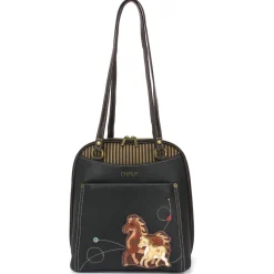 Convertible Backpack Purse - Horse Family