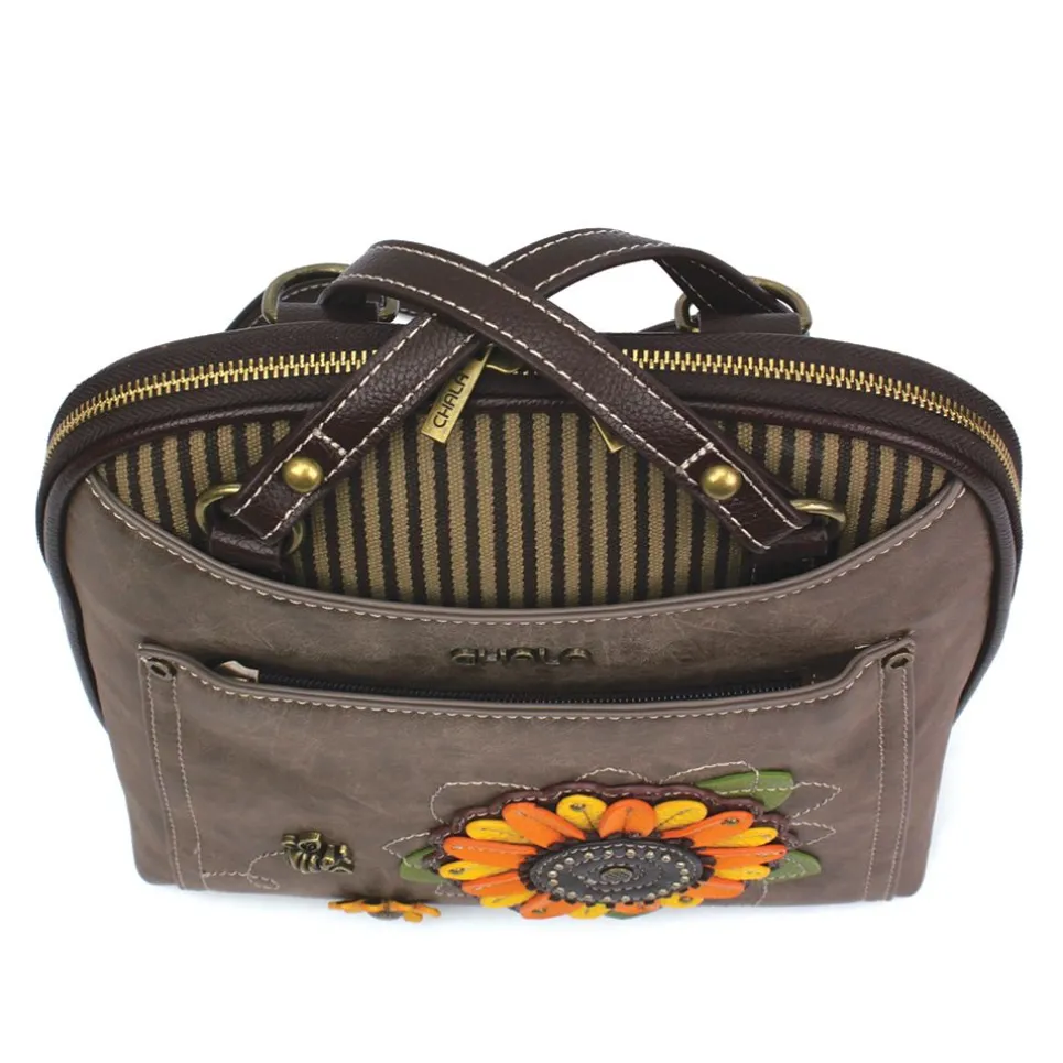 Convertible Backpack Purse - Sunflower