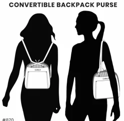 Convertible Backpack Purse - Butterfly