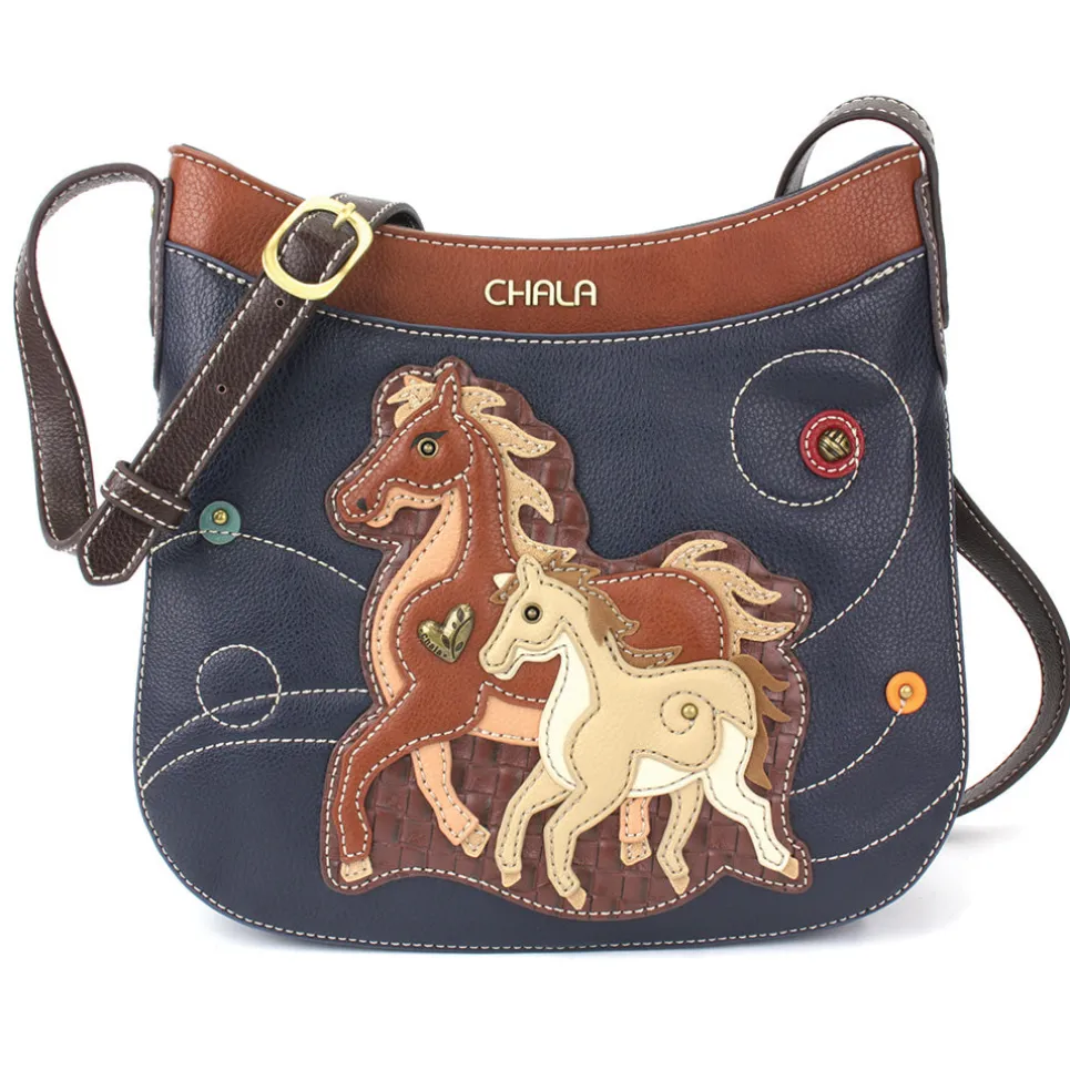 Crescent Crossbody - Horse Family