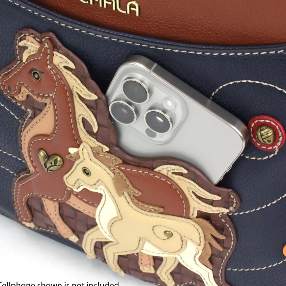 Crescent Crossbody - Horse Family