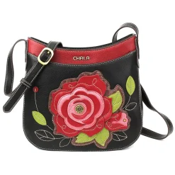 Crescent Crossbody - Red Rose