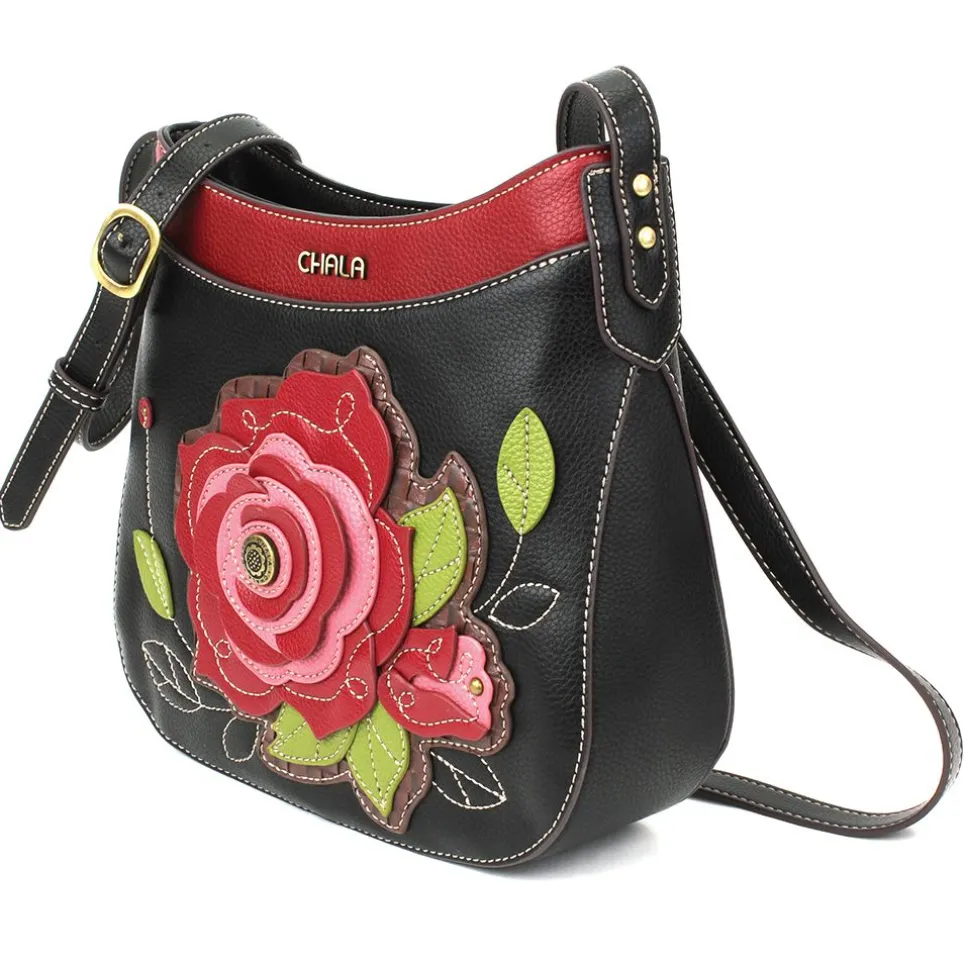 Crescent Crossbody - Red Rose