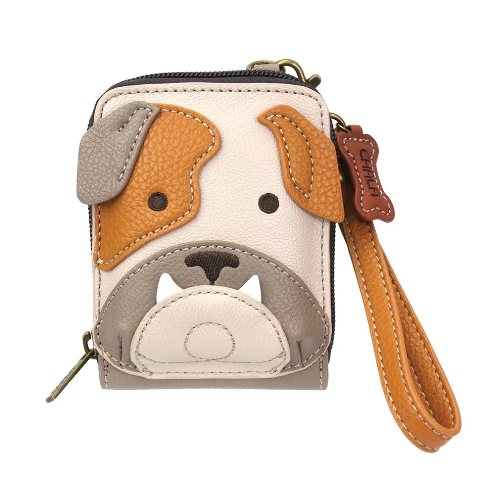 Cute-C - Credit Card Holder / Wallet Wristlet - Bulldog