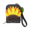 Cute-C - Credit Card Holder / Wallet Wristlet - Sunflower