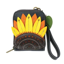 Cute-C - Credit Card Holder / Wallet Wristlet - Sunflower