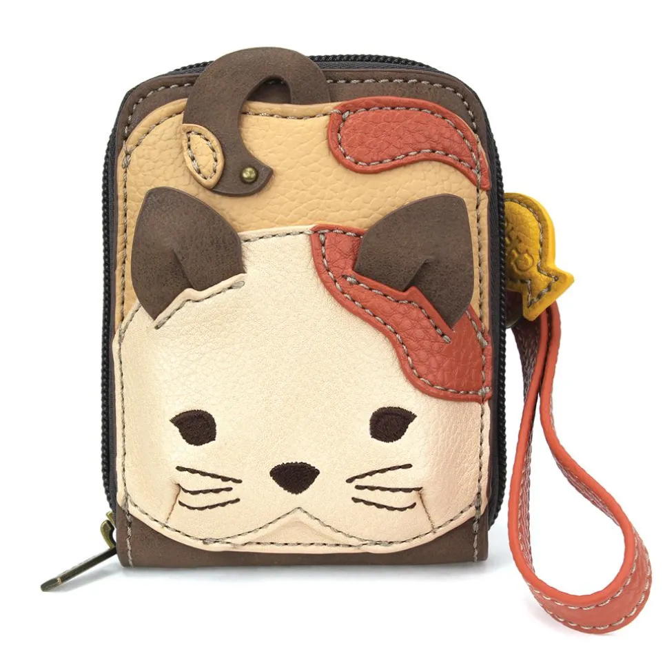 Cute-C - Credit Card Holder / Wallet Wristlet - Cat