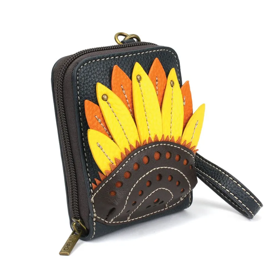 Cute-C - Credit Card Holder / Wallet Wristlet - Sunflower