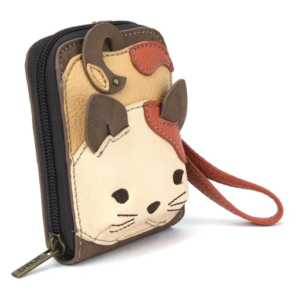 Cute-C - Credit Card Holder / Wallet Wristlet - Cat