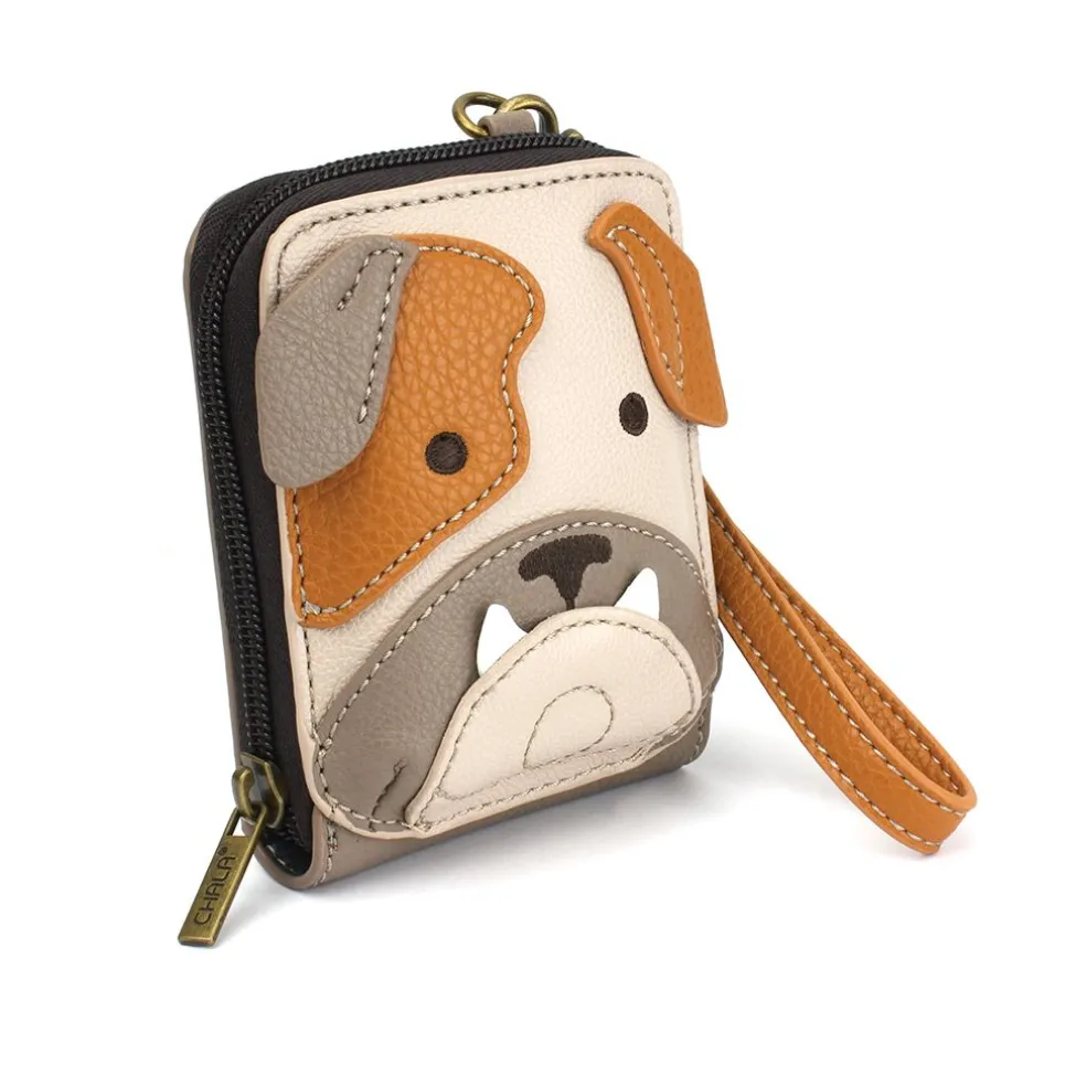 Cute-C - Credit Card Holder / Wallet Wristlet - Bulldog