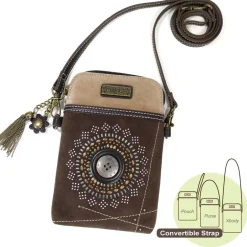 Dazzled Cellphone Xbody - Starburst (Dark Brown)