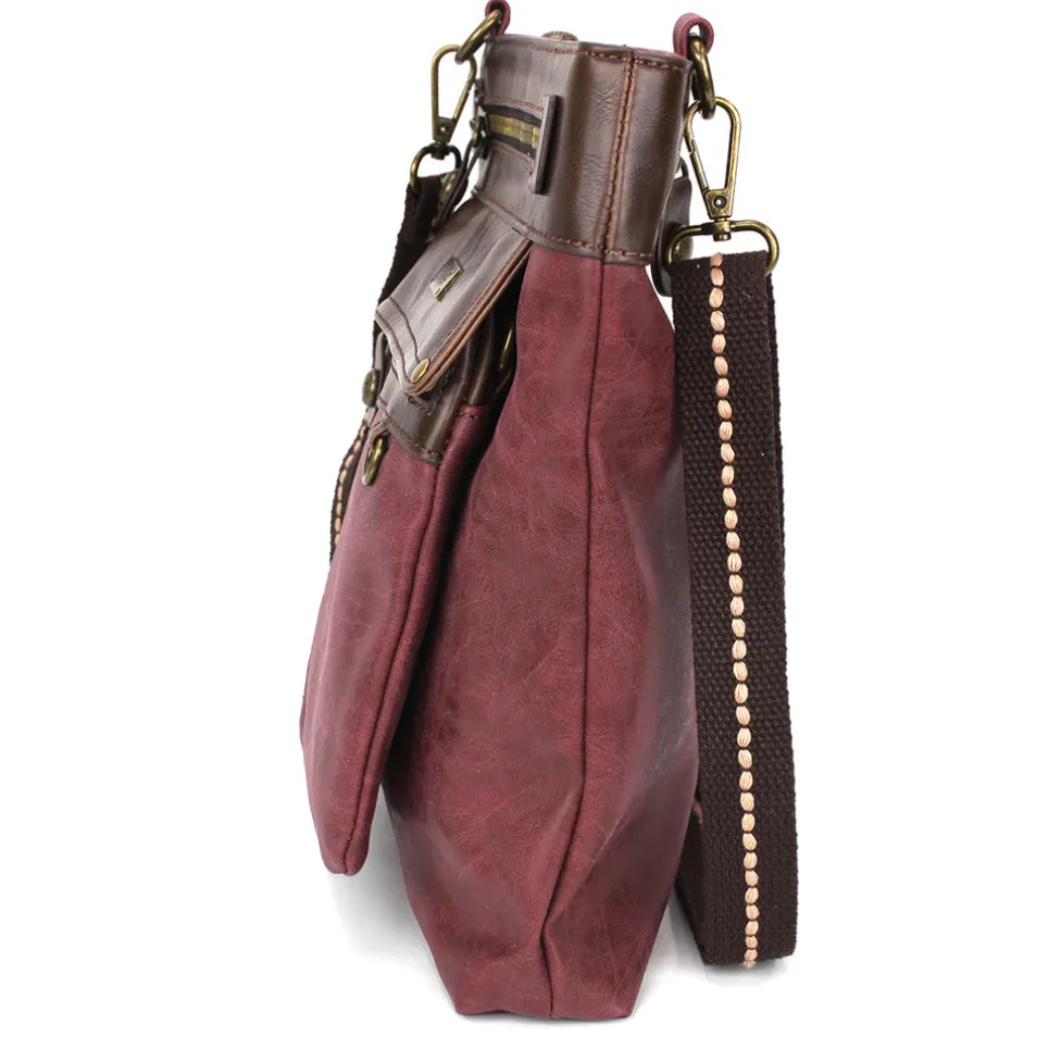 Gemini Crossbody - Burgundy