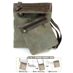 Gemini Crossbody - Stone Gray