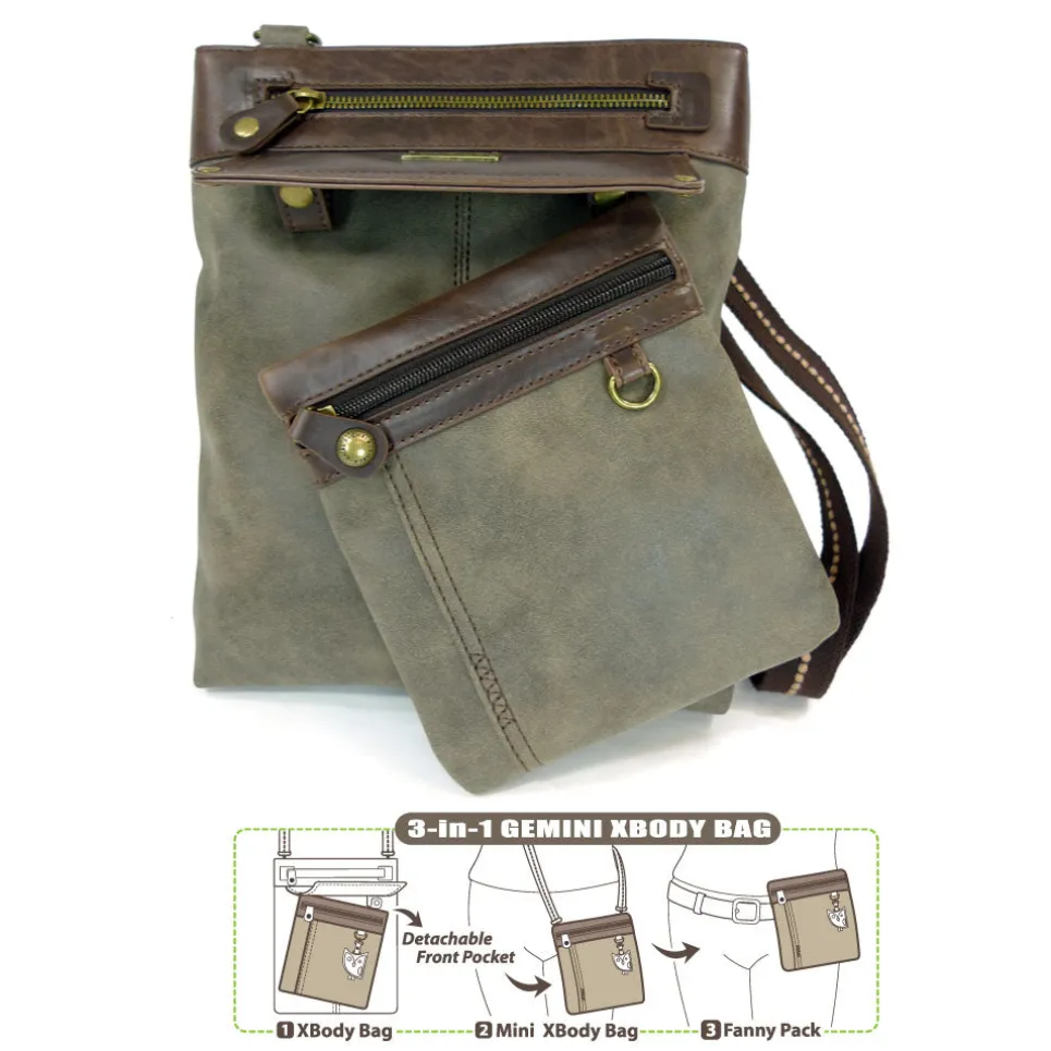 Gemini Crossbody - Stone Gray