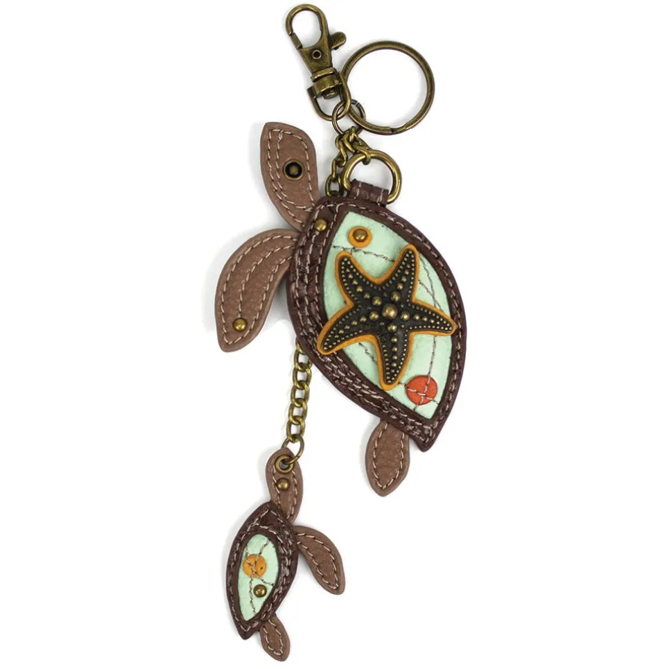 Key Fob - Two Turtles