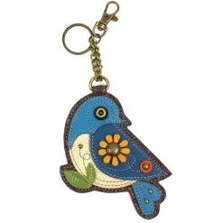 Key Fob/Coin Purse - Blue Bird