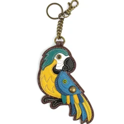 Key Fob/Coin Purse - Blue Parrot