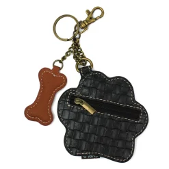 Key Fob/Coin Purse - B&W Pawprint