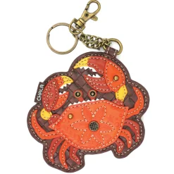 Key Fob/Coin Purse - Crab - orange