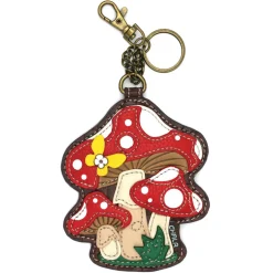 Key Fob/Coin Purse - Mushrooms