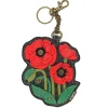 Key Fob/Coin Purse - Red Poppy