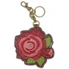 Key Fob/Coin Purse - Rose - red