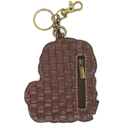 Key Fob/Coin Purse - Shih Tzu - brown