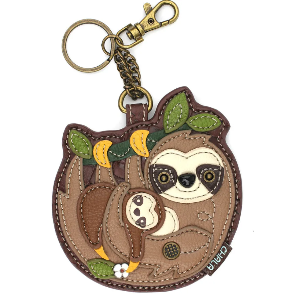 Key Fob/Coin Purse - Sloth Family